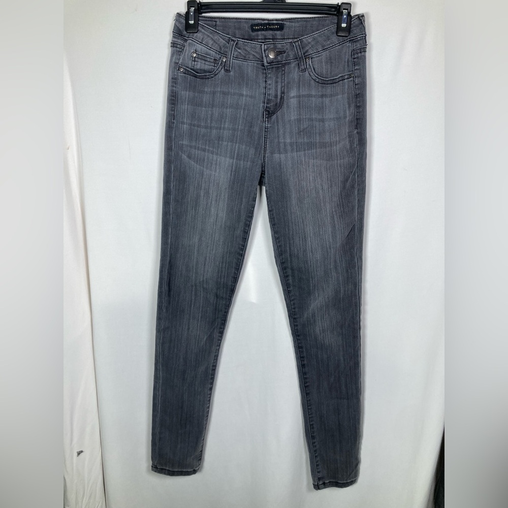 Truth + Theory Charcoal Skinny Fit Denim Jeans Sz 4